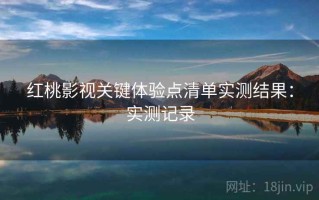 红桃影视关键体验点清单实测结果：实测记录