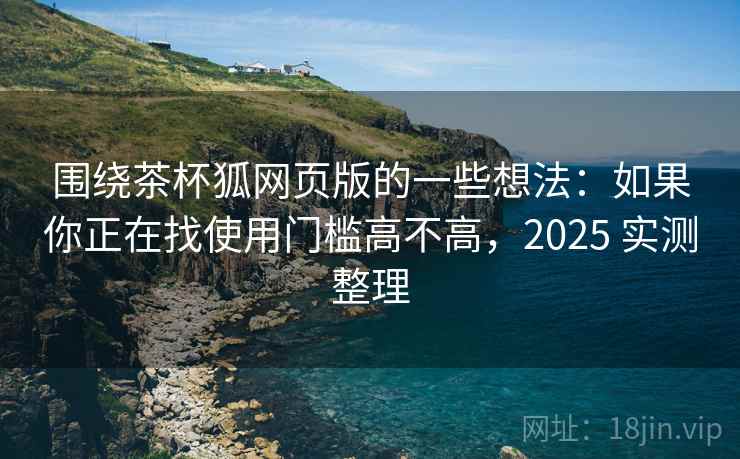 围绕茶杯狐网页版的一些想法：如果你正在找使用门槛高不高，2025 实测整理