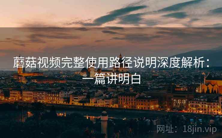 蘑菇视频完整使用路径说明深度解析：一篇讲明白