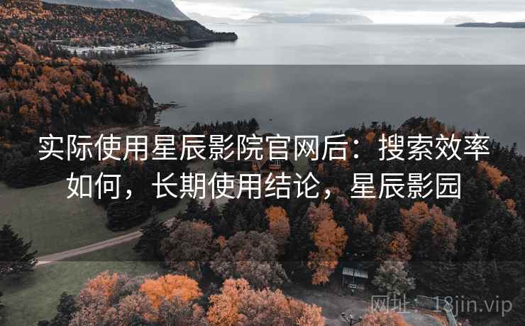 实际使用星辰影院官网后：搜索效率如何，长期使用结论，星辰影园