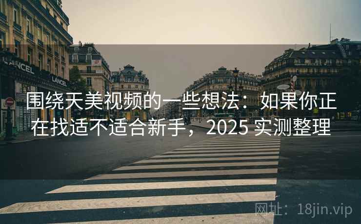围绕天美视频的一些想法：如果你正在找适不适合新手，2025 实测整理